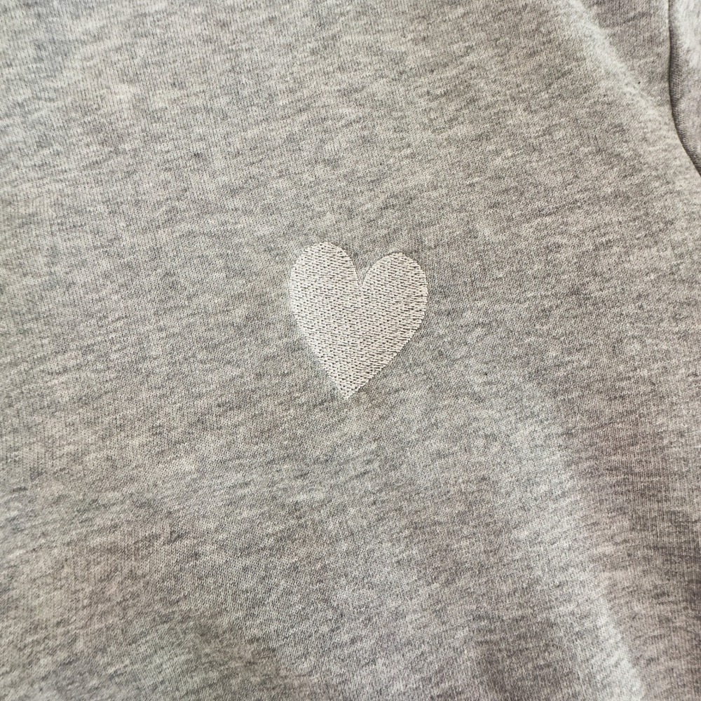INIMIGO Mens Gray Organic Cotton Heart Embroidered Sweatshirt Size L - Picture 5 of 7